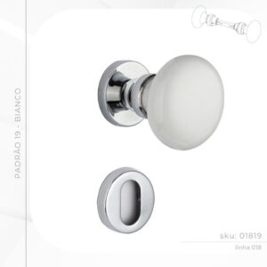 Maçaneta linha ouro bola porcelana 55mm - 018.21